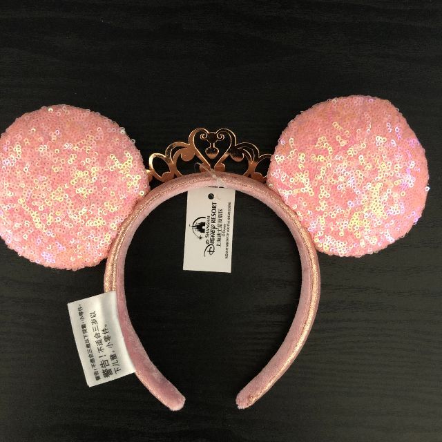 Disney(ディズニー)の【海外限定】プリンセス　ティアラ　ピンクスパンコールカチューシャ レディースのヘアアクセサリー(カチューシャ)の商品写真