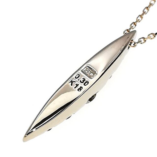 カシケイ K18BG ダイヤ 定価15万 ネックレス ネイキッド 0.30ct