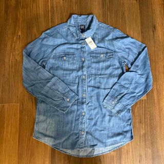 ギャップ(GAP)の新品　GAP デニム長袖シャツ　150(ブラウス)