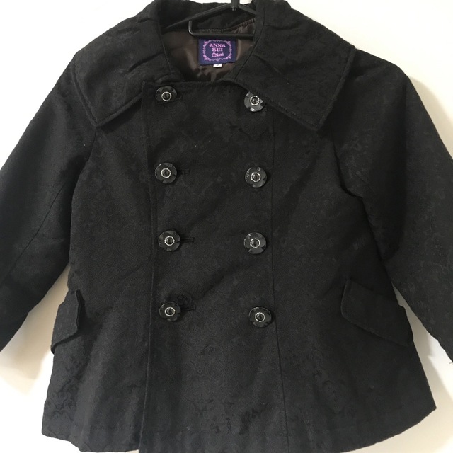 ANNA SUI mini(アナスイミニ)のアナスイ　ミニ　ブラックコート　キッズ キッズ/ベビー/マタニティのキッズ服女の子用(90cm~)(コート)の商品写真