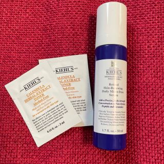 キールズ(Kiehl's)のKIEHL'S リニューイングセラム1つ、化粧水(試供品)2つ(フェイスクリーム)