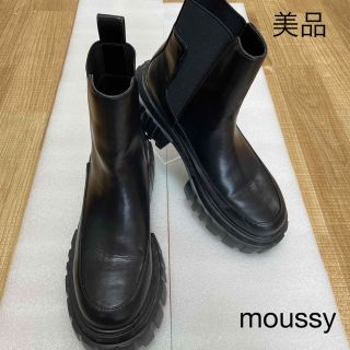 マウジー(moussy)のmoussy サイドゴアブーツ 黒 Lサイズ(ブーツ)