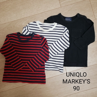 ユニクロ(UNIQLO)のUNIQLO MARKEY'S ロンT 90(3枚セット)(Tシャツ/カットソー)
