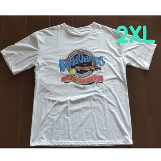 WorldChamps Tシャツ　プリント　アメカジ　白Tシャツ(Tシャツ(半袖/袖なし))