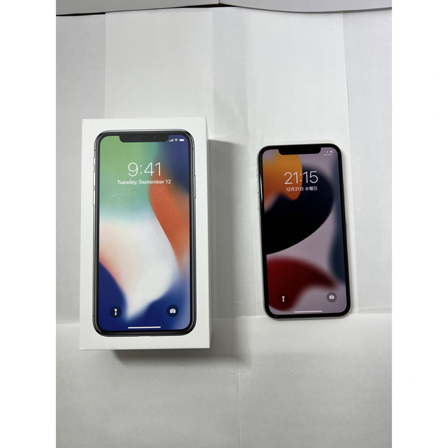 iPhone X 256GB シルバー SIMフリー　美品iPhone13