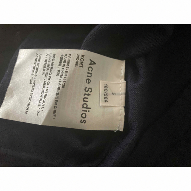 Acne Studios - AcneStudio☆クルーネックニット カットソー ネイビー