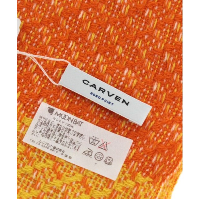 CARVEN(カルヴェン)のCARVEN カルバン マフラー - 黄xオレンジ(総柄) 【古着】【中古】 メンズのファッション小物(マフラー)の商品写真