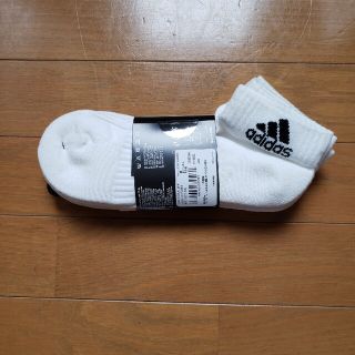 アディダス(adidas)のadidas アディダス 靴下 ホワイト 22~24cm 3足セット(ソックス)