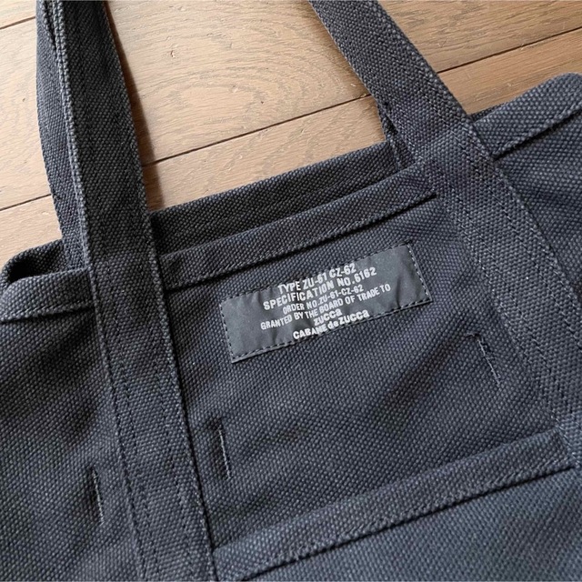 ZUCCa(ズッカ)のZUCCa 帆布 トートバッグ A4バッグ ブラック 通勤バッグ 通学バッグ レディースのバッグ(トートバッグ)の商品写真