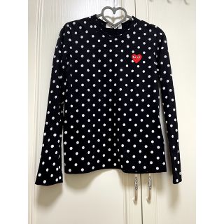 コムデギャルソン(COMME des GARCONS)のPLAY COMME des GARCONS 長袖カットソー 水玉 Mサイズ(Tシャツ(長袖/七分))