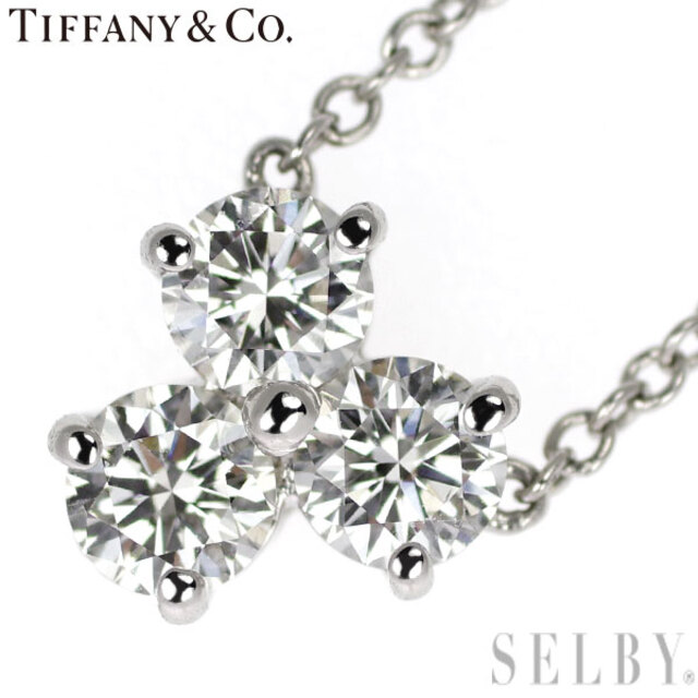 Tiffany & Co. - ティファニー Pt950 ダイヤモンド ペンダントネックレス アリア