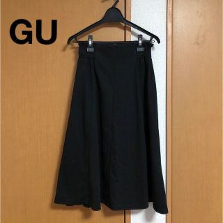 ジーユー(GU)のお値下げしました！【GU】黒のミモレ丈スカート(その他)