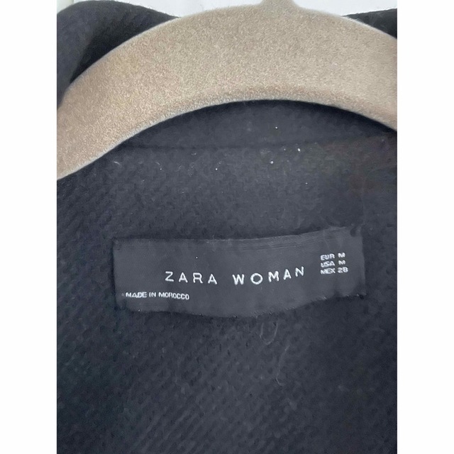 ZARA(ザラ)のZARA チェスターコート 黒 レディースのジャケット/アウター(チェスターコート)の商品写真