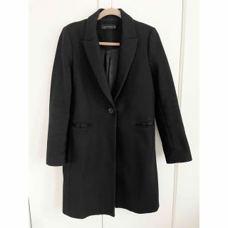 ザラ(ZARA)のZARA チェスターコート 黒(チェスターコート)