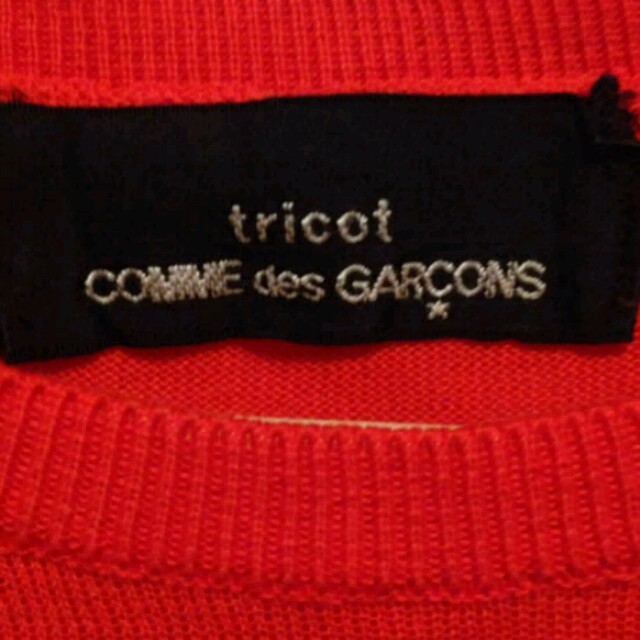 COMME des GARCONS(コムデギャルソン)のトリココムデギャルソン 赤ニット レディースのトップス(ニット/セーター)の商品写真