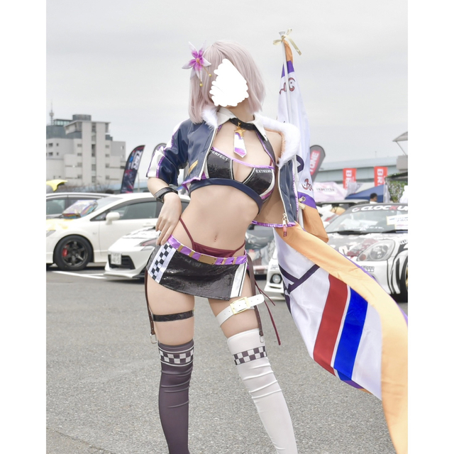 FGO マシュ・キリエライト レースクイーン RQ コスプレ 衣装　ウィッグ