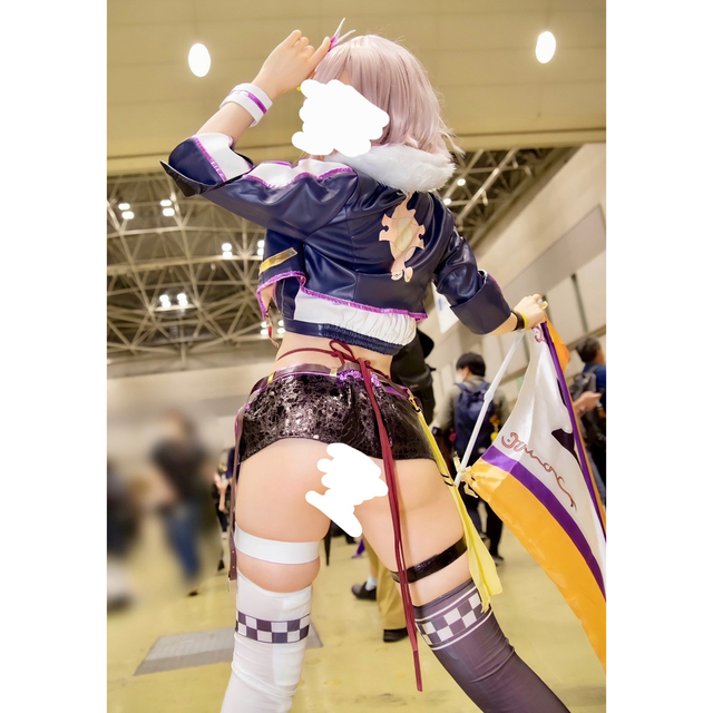 FGO マシュ レーシング コスプレ 服装 ウィッグ付き-