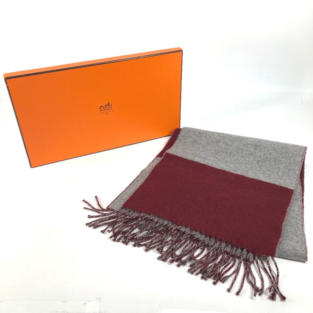 Hermes - エルメス HERMES カザック フリンジ バイカラー マフラー