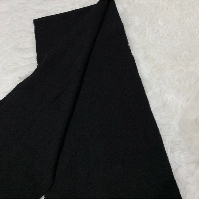 POLO RALPH LAUREN(ポロラルフローレン)の【激安】ポロラルフローレン マフラー ブラック 刺繍 男女兼用 ウール100% メンズのファッション小物(マフラー)の商品写真
