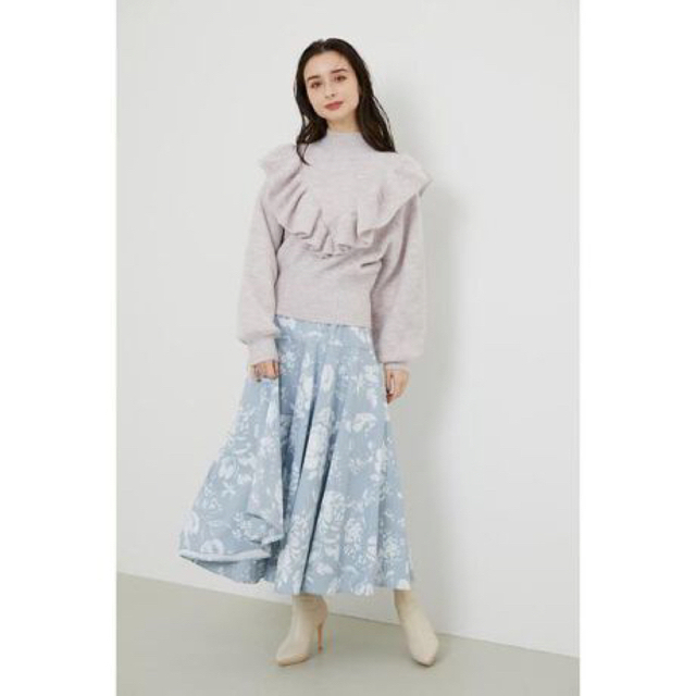 rienda(リエンダ)のrienda ウォームフリルHN Knit TOP レディースのトップス(ニット/セーター)の商品写真