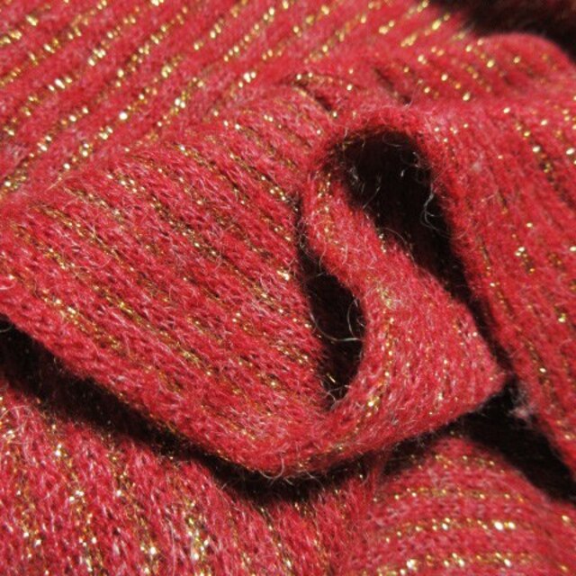 KILIWATCH(キリウォッチ)のキリウォッチ ニット セーター ラウンドネック 長袖 ラメ ストライプ F 赤 レディースのトップス(ニット/セーター)の商品写真