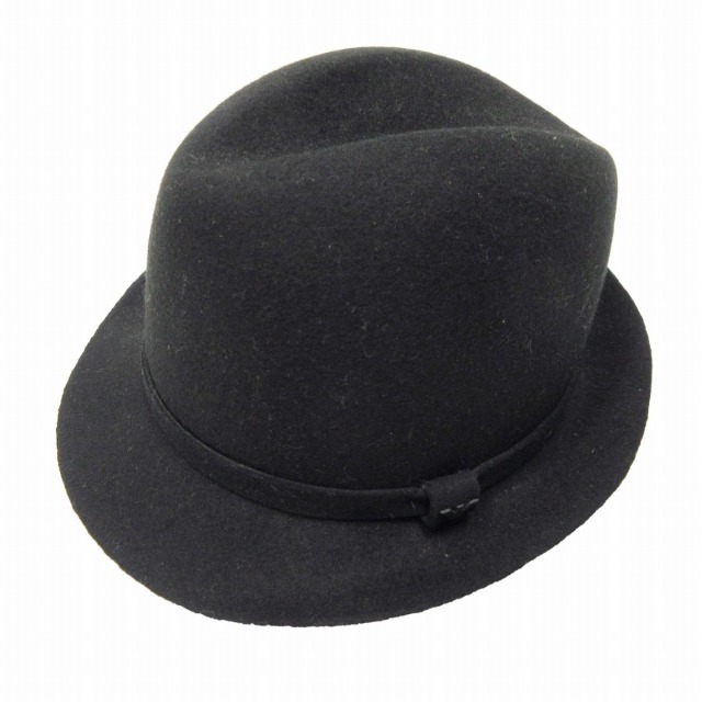 Emporio Armani(エンポリオアルマーニ)の美品 エンポリオアルマーニ ウール ソフト帽 ハット 中折れ 帽子 59 メンズの帽子(その他)の商品写真
