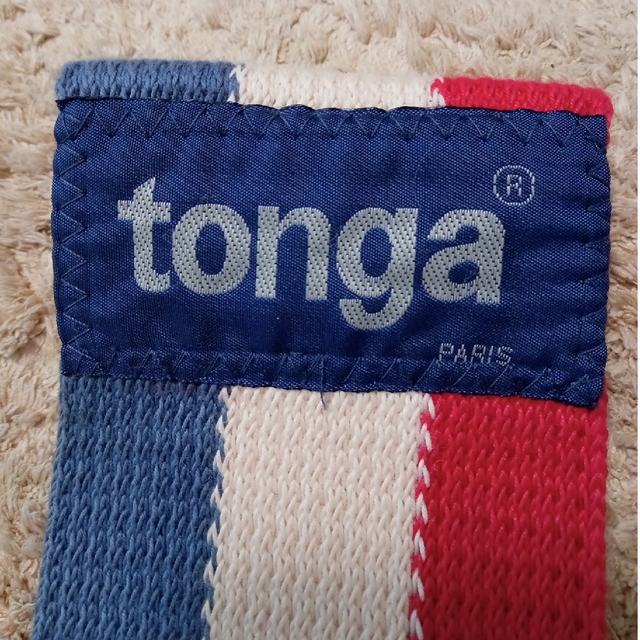 tonga(トンガ)のtonga 抱っこ紐　M  トリコロール　キャリーフリー　チェアベルト　グリーン キッズ/ベビー/マタニティの外出/移動用品(その他)の商品写真