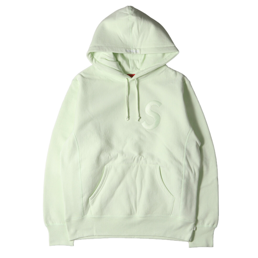 Supreme シュプリーム パーカー Sロゴ 刺繍 スウェット パーカー Tonal S Logo Hooded Sweatshirt 17AW  ペールライム S トップス フーディー プルオーバー 【メンズ】 | フリマアプリ ラクマ