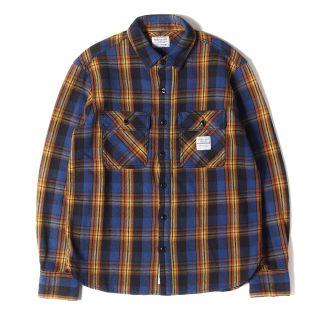 ネイバーフッド(NEIGHBORHOOD)のNEIGHBORHOOD ネイバーフッド シャツ ヘビーチェック フランネルシャツ CABELLA C-SHIRT LS ネイビー ブラウン 紺 茶 S トップス カジュアルシャツ 長袖 【メンズ】【中古】(シャツ)