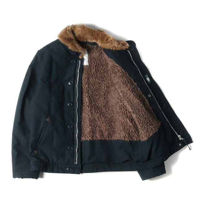 WTAPS ダブルタップス ジャケット WTVUAロゴ N-1 デッキジャケット 14AW ネイビー 紺 XL アウター ブルゾン 【メンズ】