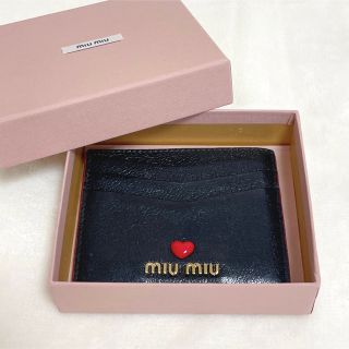 ミュウミュウ(miumiu)のMIUMIU ミュウミュウ マドラスラブカードケース パスケース ラブレター(パスケース/IDカードホルダー)