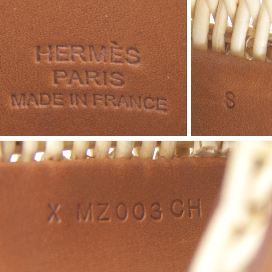 Hermes - 美品『USED』 HERMES エルメス コリエドシアン ピクニック バングル レザー/ヴォーバレニア /メタル ベージュ