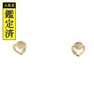 カナルヨンドシー(canal４℃)の4℃　ヨンドシー　ハートピアス　K10ピンクゴールド　ダイヤ【437】(ピアス)