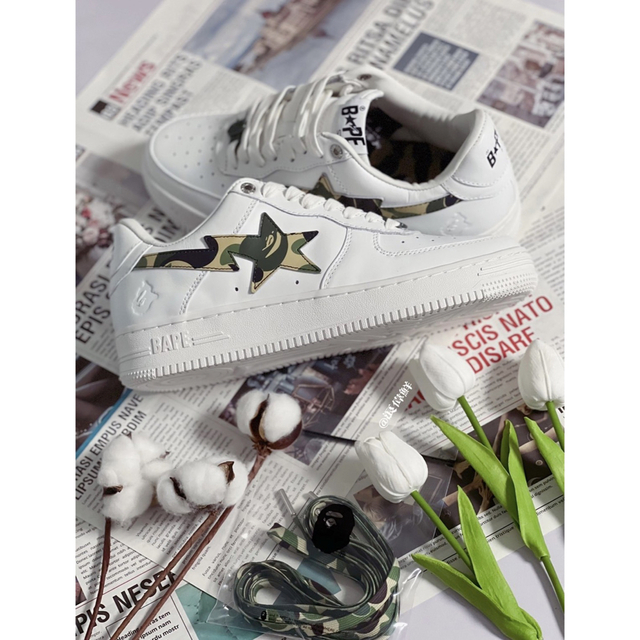 BAPE STA ベイプスタ　スニーカー　1STカモ柄　シャーク　SK8 エイプ