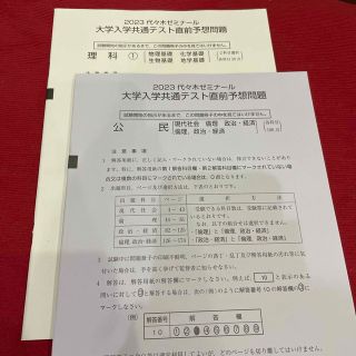 代ゼミ　テキスト　テスト　共通テスト予想問題(語学/参考書)