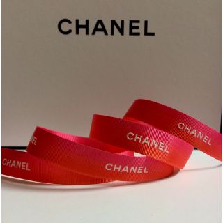 シャネル(CHANEL)のCHANEL ラッピング リボン ピンク グラデーション 1m(ラッピング/包装)