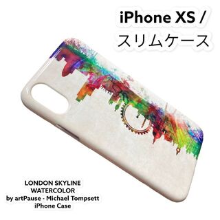 ソサエティシックス(Society6)のiPhone Xs/スマホケース LONDON SKYLINE WATERCOL(iPhoneケース)