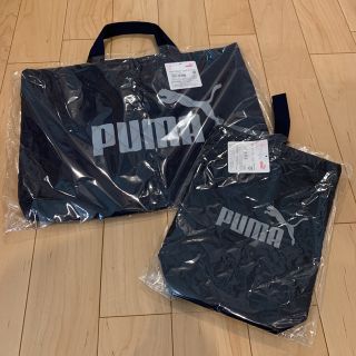 プーマ(PUMA)の新品 PUMA プーマ キルトレッスンバッグ シューズケース 2点　ネイビー(レッスンバッグ)