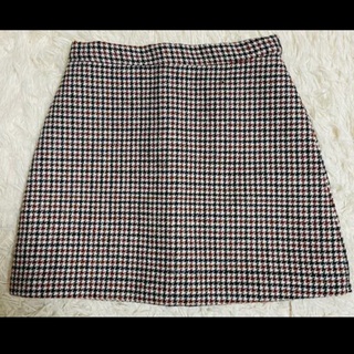 【一度だけ着用】チェックスカート　ミニスカート　台形スカート　韓国ファッション(ミニスカート)