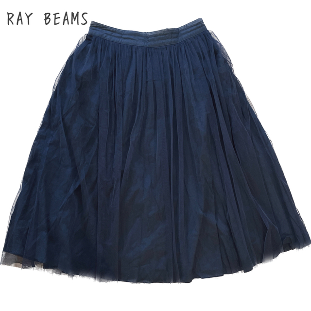 Ray BEAMS(レイビームス)のRAY BEAMS ネイビー　チュールスカート レディースのスカート(ひざ丈スカート)の商品写真