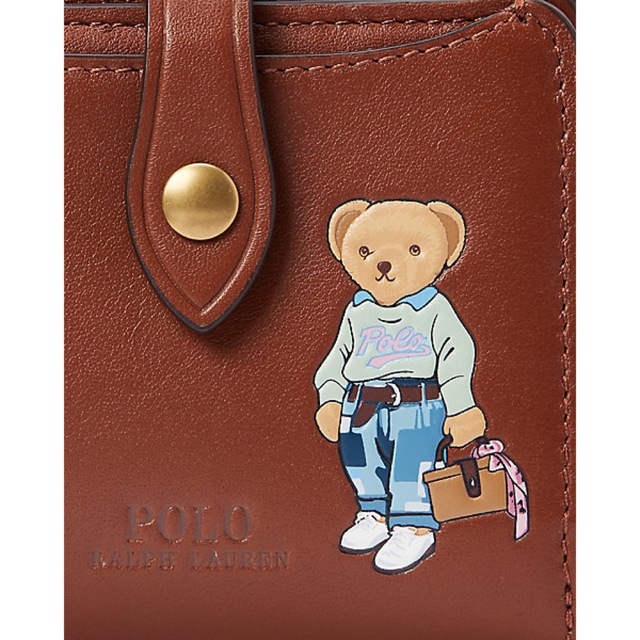 POLO RALPH LAUREN(ポロラルフローレン)のラルフローレン　ポロベア　本革　2つ折り財布 レディースのファッション小物(財布)の商品写真