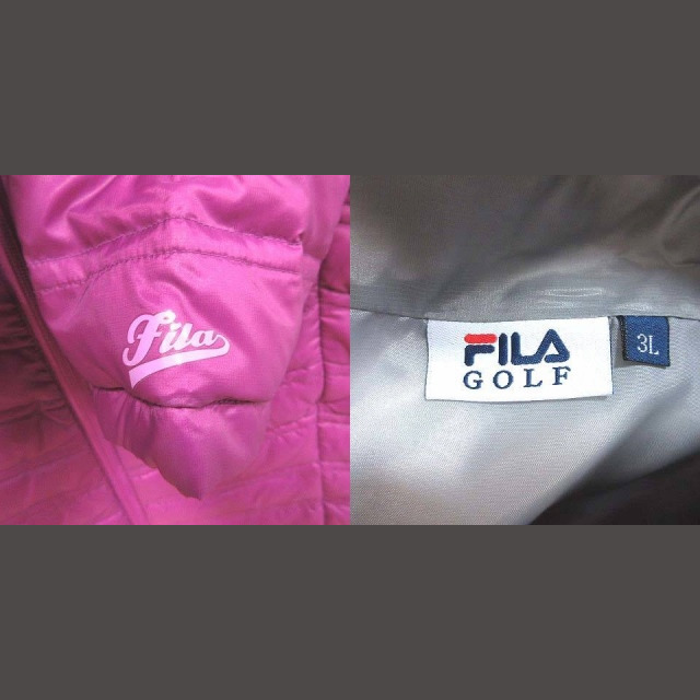 FILA(フィラ)のフィラ ダウンコート ジップアップ 総裏地 ナイロン フード 3L 紫 パープル レディースのジャケット/アウター(ダウンコート)の商品写真