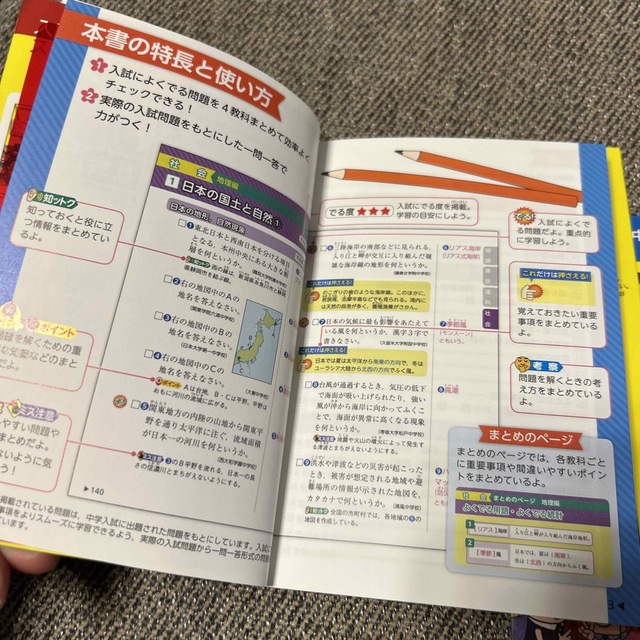 旺文社(オウブンシャ)の中学入試でる順ポケでる　2冊セット エンタメ/ホビーの本(語学/参考書)の商品写真