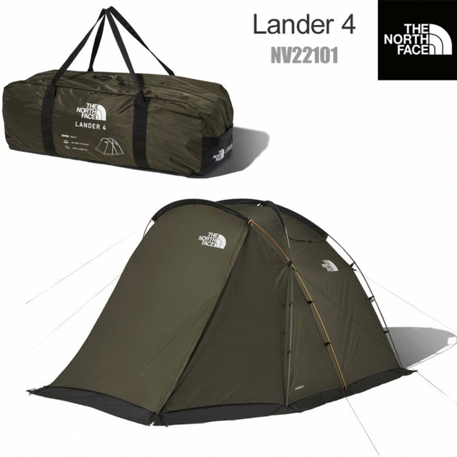 ノース ランダー4 Lander4 ニュートープグリーン NV22101 テント ノース ランダー4 Lander4 ニュートープグリーン NV22101 テント