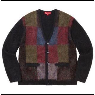 シュプリーム(Supreme)のsupreme brushed grid cardigan Mサイズ(カーディガン)