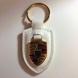 ポルシェ(Porsche)のポルシェ　クラストキーホルダー　白(キーホルダー)