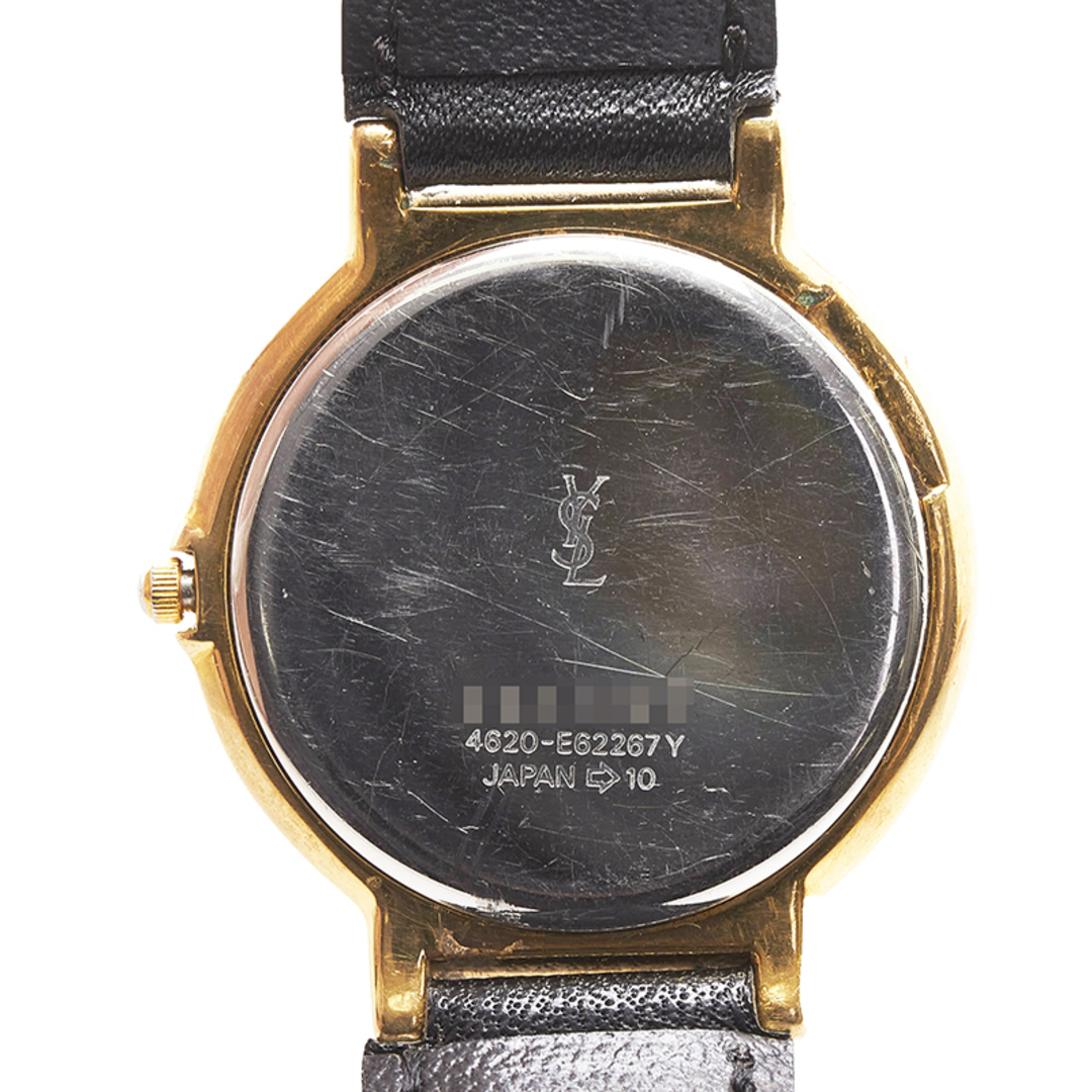 サンローラン ベルト（社外品） 腕時計 4620-E62267Y クオーツ アイボリー文字盤 ステンレススチール メンズ SAINT LAURENT 【1-0083736】