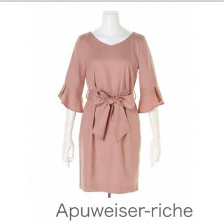 アプワイザーリッシェ(Apuweiser-riche)の♡Apuweiser-riche♡ウエストマークフレアスリーブワンピース♡(ひざ丈ワンピース)