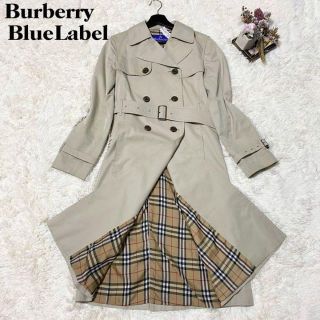 バーバリーブルーレーベル(BURBERRY BLUE LABEL)の美品⭐︎ バーバリーブルーレーベル トレンチコート ノバチェック 38サイズ M(トレンチコート)