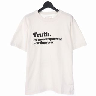 サカイ(sacai)のサカイ 18AW Truth プリント Tシャツ カットソー 半袖 3 白(Tシャツ/カットソー(半袖/袖なし))